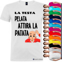 T-shirt personalizzata divertente testa pelata attira patata colori