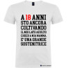 T-shirt personalizzata 18 anni coltivo il mio lato adulto colore bianco