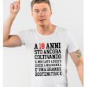 T-shirt personalizzata 18 anni coltivo il mio lato adulto