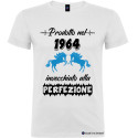 T-shirt personalizzata anno di nascita invecchiato alla perfezione colore bianco