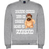 Felpa Girocollo Personalizzata ho appena finito la pazienza colore grigio