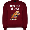 felpa personalizzata buongiorno un cazzo bulldog bordeaux