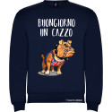 felpa personalizzata buongiorno un cazzo bulldog blu scuro