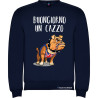 felpa personalizzata buongiorno un cazzo bulldog blu scuro