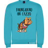 felpa personalizzata buongiorno un cazzo bulldog azzurro