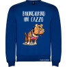 felpa personalizzata buongiorno un cazzo bulldog blu elettrico