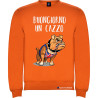 felpa personalizzata buongiorno un cazzo bulldog arancione