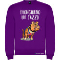 felpa personalizzata buongiorno un cazzo bulldog viola