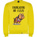 felpa personalizzata buongiorno un cazzo bulldog giallo