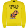 felpa personalizzata buongiorno un cazzo bulldog giallo