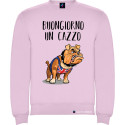 Felpa personalizzata Buongiorno un cazzo con bulldog girocollo
