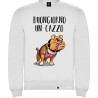 felpa personalizzata buongiorno un cazzo bulldog bianco
