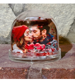 Globo con foto personalizzata Palla di neve con paillettes regalo romantico per coppia e San Valentino
