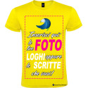 Maglietta personalizzata t-shirt personalizzata uomo donna cotone Italian Style Diffusion colore giallo