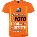 Maglietta personalizzata t-shirt personalizzata uomo donna cotone Italian Style Diffusion colore arancio