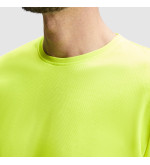 T-shirt girocollo alta visibilità con logo personalizzato giallo blu