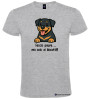 Maglietta Rottweiler “Faccio Paura… Ma Solo ai Biscotti!” – T-Shirt Unisex colore grigio