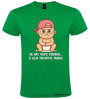 T-Shirt personalizzata Bambino Birichino "Se mi vedi fermo… è già troppo tardi" colore verde
