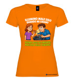 Maglietta Divertente "Illumino Male Solo Quando Mi Girano" – Idea Regalo Ironica colore arancio