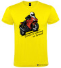 Maglietta personalizzata moto scarico la settimana sui tornanti colore giallo