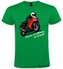 Maglietta personalizzata moto scarico la settimana sui tornanti colore verde