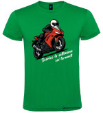 Maglietta personalizzata moto scarico la settimana sui tornanti colore verde