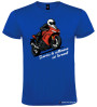 Maglietta personalizzata moto scarico la settimana sui tornanti colore blu royal