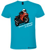 Maglietta personalizzata moto scarico la settimana sui tornanti colore turchese