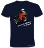 Maglietta personalizzata moto scarico la settimana sui tornanti colore blu navy