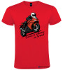 Maglietta personalizzata moto scarico la settimana sui tornanti colore rosso