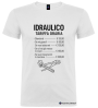 Maglietta Idraulico Tariffa Oraria – T-Shirt Umoristica da Lavoro colore bianco