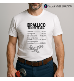 Maglietta Idraulico Tariffa Oraria – T-Shirt Umoristica da Lavoro