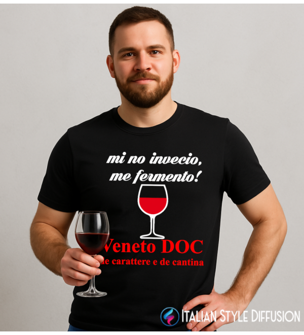 Maglietta lingua veneta mi no invecio me fermento