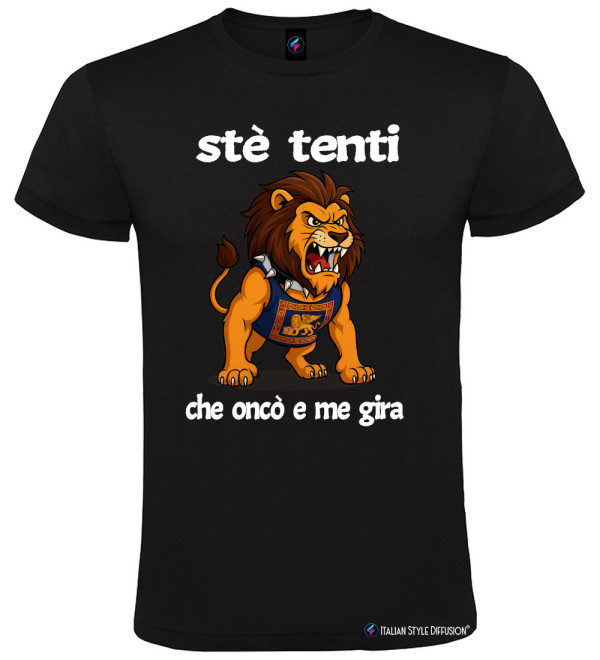 maglietta unisex orgoglio veneto frase dialetto leone italiano style diffusion
