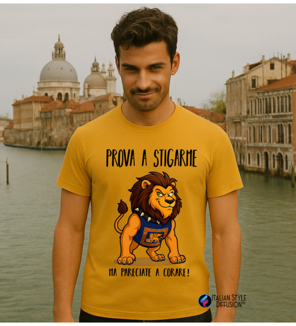 maglietta veneta con leone di san marco e scritta dialetto