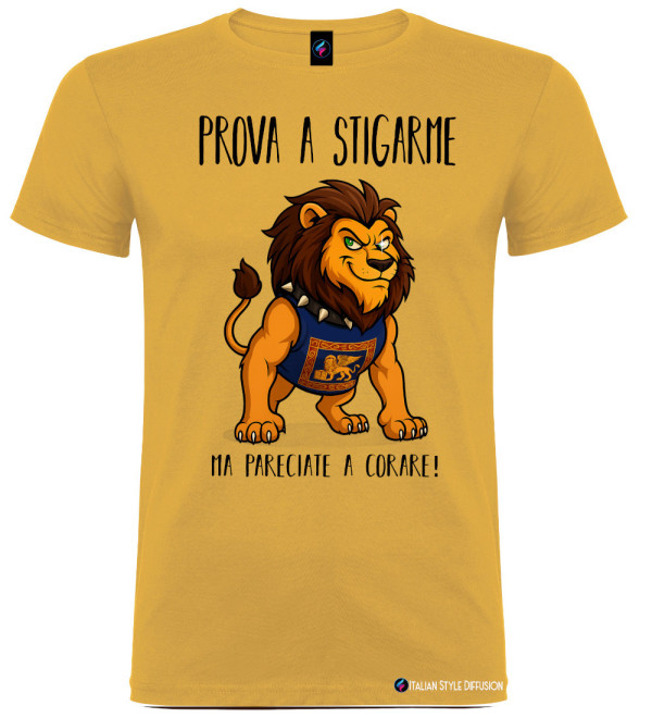 t-shirt unisex veneta gialla con leone di san marco