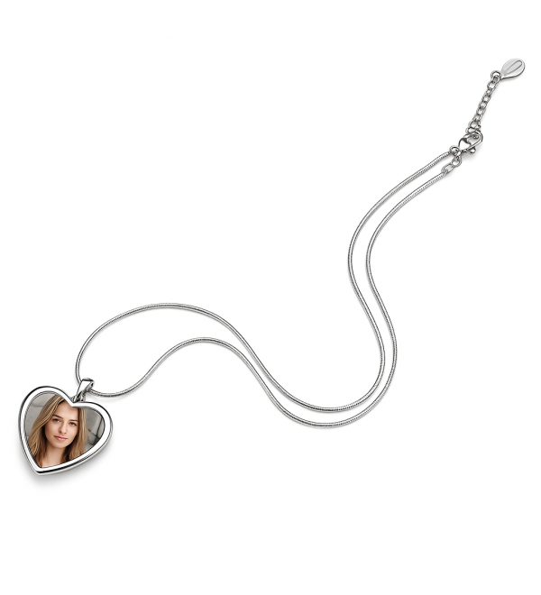 Collana con foto a forma di cuore