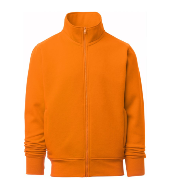 Felpa Uomo Payper ALABAMA con zip intera personalizzata arancio