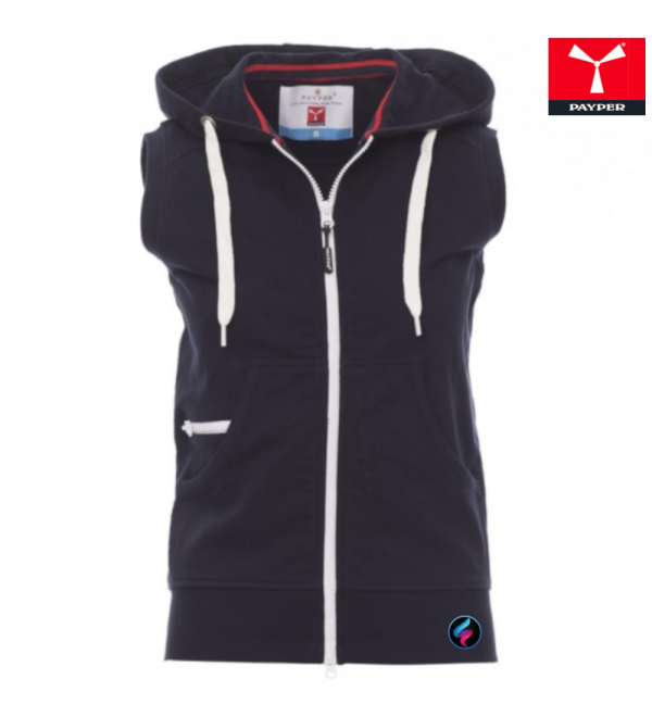 Felpa Senza Maniche Donna Payper BOXER+ LADY zip intera personalizzabile