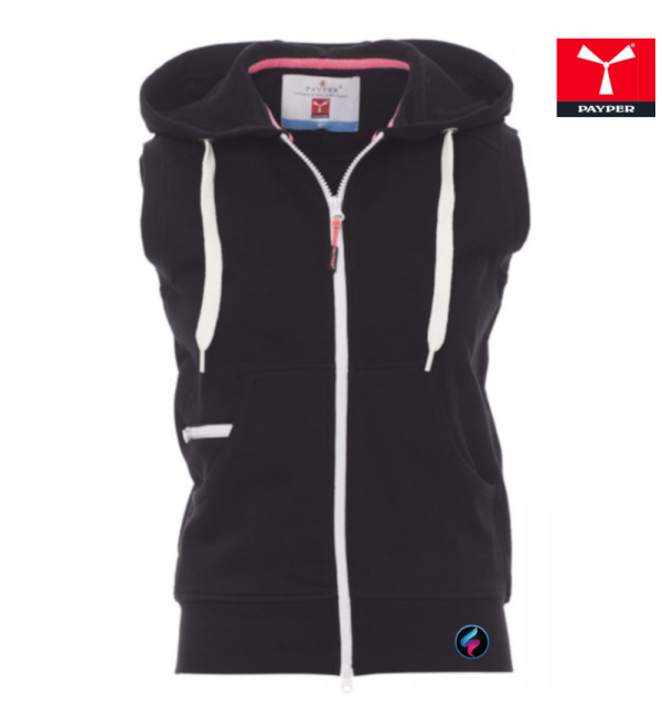 Felpa Senza Maniche Donna Payper BOXER+ LADY zip intera personalizzabile