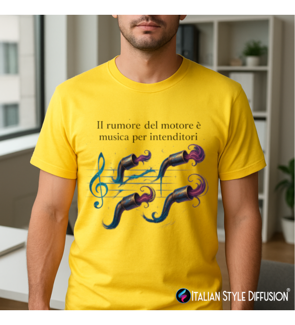 Maglietta Il Rumore del Motore è Musica per Intenditori – Passione Motori by Italian Style Diffusion®