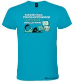 Maglietta Non Sono Pigro Sto Aspettando che ChatGPT lo Faccia per Me – Umoristica by Italian Style Diffusion® colore turchese