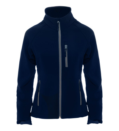 Giacca tecnica personalizzata soft shell donna blu navy