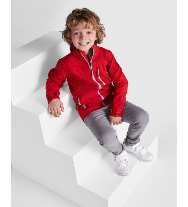 Giacca soft shell doppio strato personalizzabile bambino