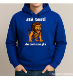 Felpa unisex Stè tenti che oncò e me gira colore blu royal Italian Style Diffusion®