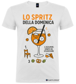 Maglietta unisex Lo Spritz della Domenica colore bianco Italian Style Diffusion®