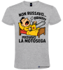 Maglietta personalizzata unisex Non russavo provavo la motosega colore grigio