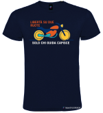Maglietta unisex Libertà su due ruote Solo chi guida capisce colore blu navy