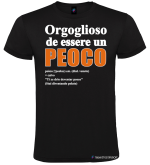 Maglietta Orgoglioso de essere un Peoco – Dialetto veneto – Italian Style Diffusion® colore nero
