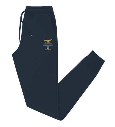 Pantaloni Marina Mercantile in Cotone felpato Antipilling Doppio Peso polsino blu navy